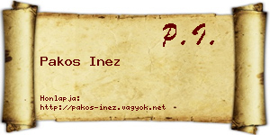 Pakos Inez névjegykártya